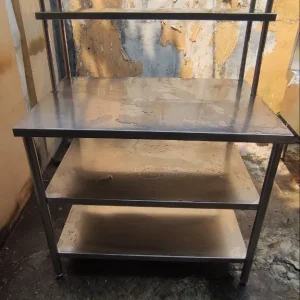 Meja 3 Ambalan Stainless Steel Ukuran 100x70x85