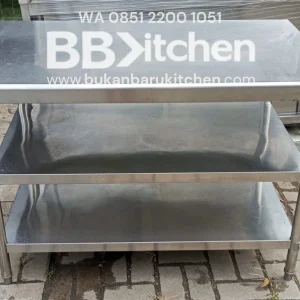 Meja 3 Susun Stainless Steel P 120 x L 70 x T 85 cm