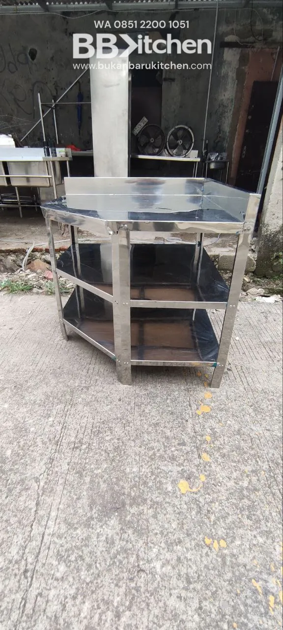 Meja 3 Susun Sudut Ukuran 85x85x84