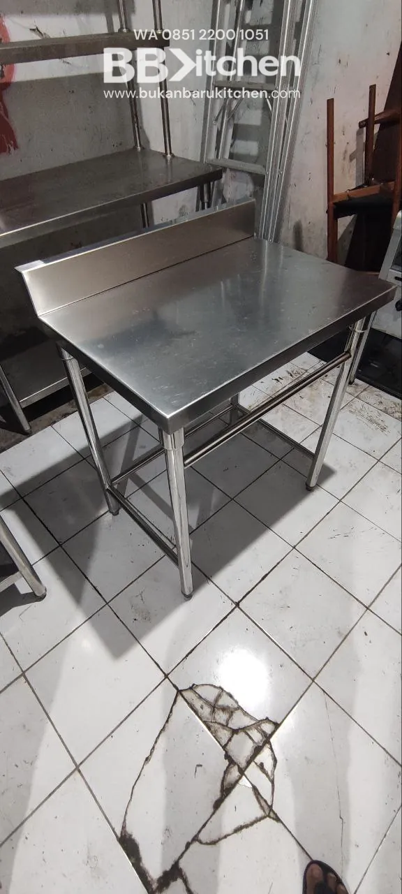 Meja Backplash Stainless 74x53x85 - Image 2