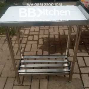 Meja Bumbu 2 Susun Stainless Steel 40x70x85 cm