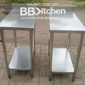 Meja Bumbu Stainless 2 Susun P 40 x L 70 x T 85 cm