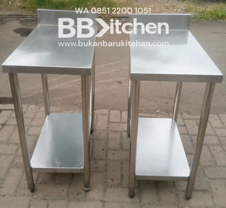 Meja Bumbu Stainless 2 Susun P 40 x L 70 x T 85 cm