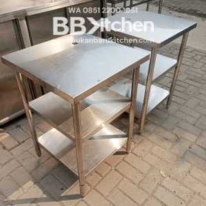 Meja Bumbu Stainless 3 Susun P 60 x L 60 x T 85 cm