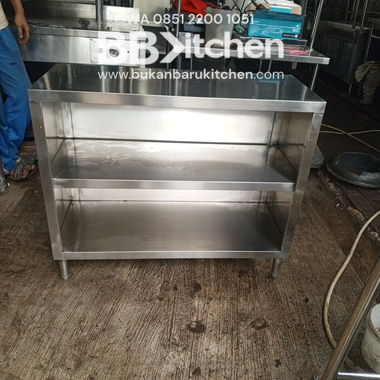 Meja Kabinet Ambalan Tanpa Pintu Ukuran 100x40x85 - Image 3
