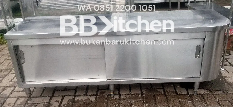 Meja Kabinet Multifungsi Sliding Door Ukuran P 185 x L 60 x T 66 cm