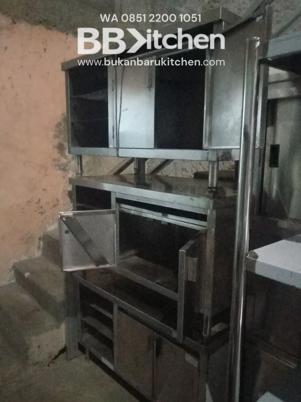 Meja Kabinet Stainless Kombinasi P 110 x L 60 x T 64 cm - Image 2