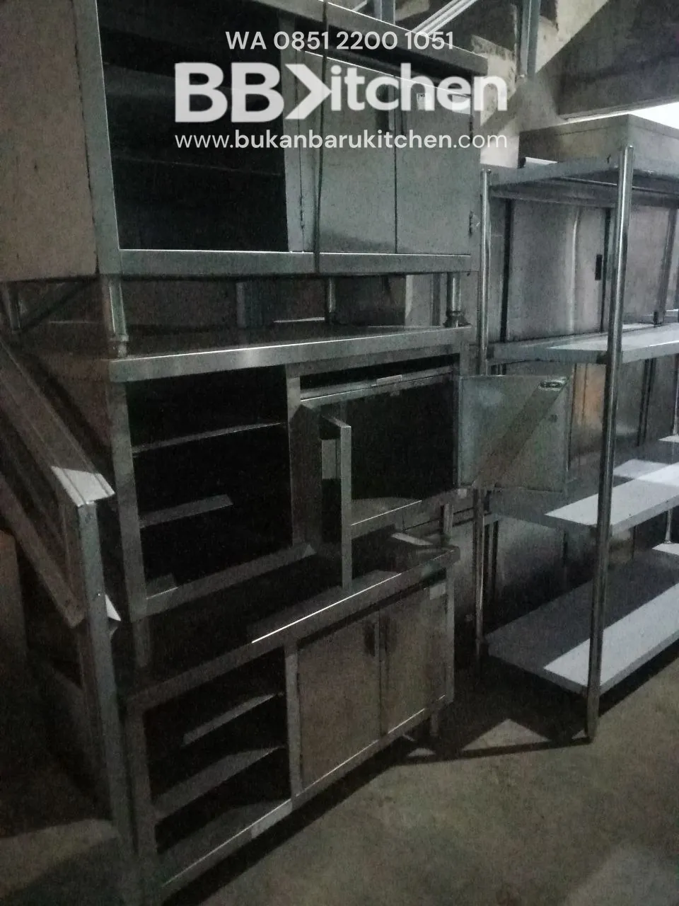Meja Kabinet Stainless Kombinasi P 110 x L 60 x T 64 cm - Image 3