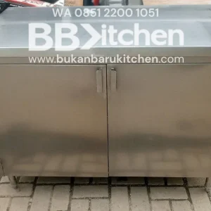 Meja Kabinet Stainless P 120 x L 70 x T 86 cm - Pintu Swing