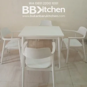 Meja Kursi Set Kayu Jati Landa 1 Meja dan 4 Kursi