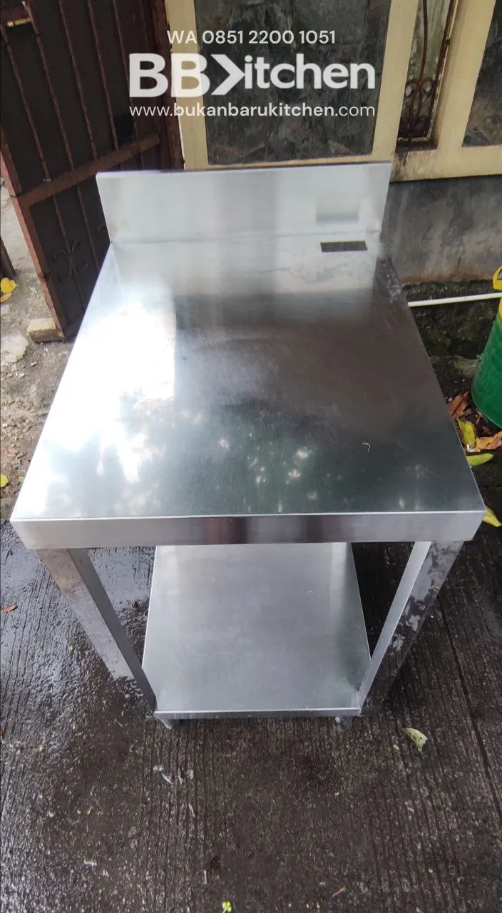 Meja Persiapan 2 Ambalan Solid Ex Mixue Ukuran 50x70x80