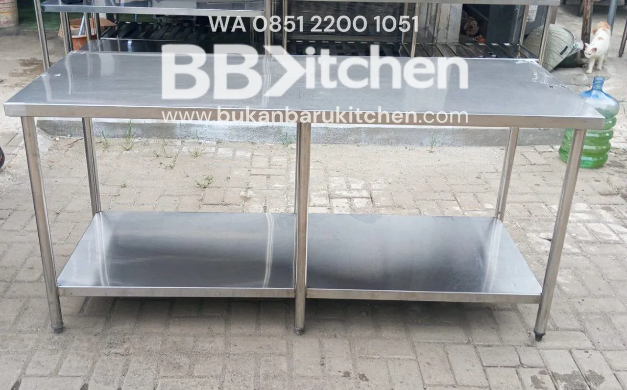 Meja Prepare 2 Susun 180x70x85 cm