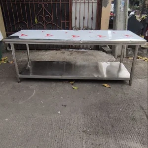 Meja Prepare 2 Susun Stainless 200x80x78