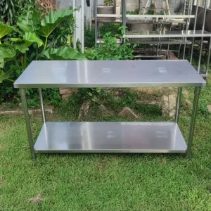 Meja Prepare 2 Susun Stainless Steel P 150 L 60 T 80 cm