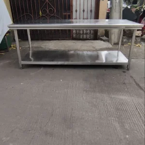 Meja Prepare 2 Susun Stainless Ukuran 200x80x78