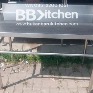 Meja Stainless 1 Susun Backsplas 110x65x75 cm