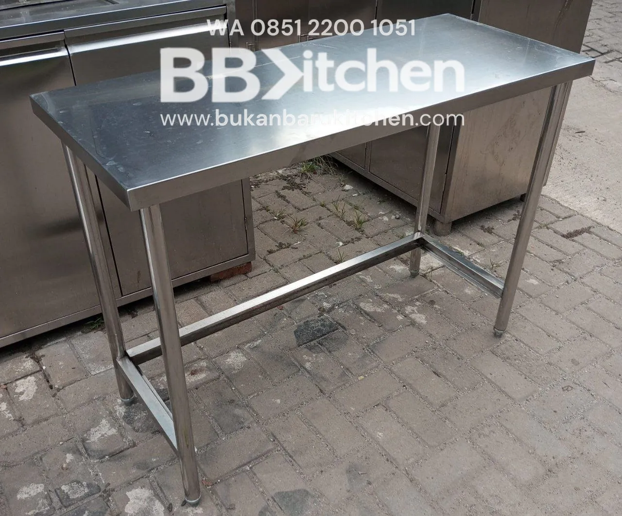 Meja Stainless 1 Susun P 120 x L 50 x T 90 cm - Image 3