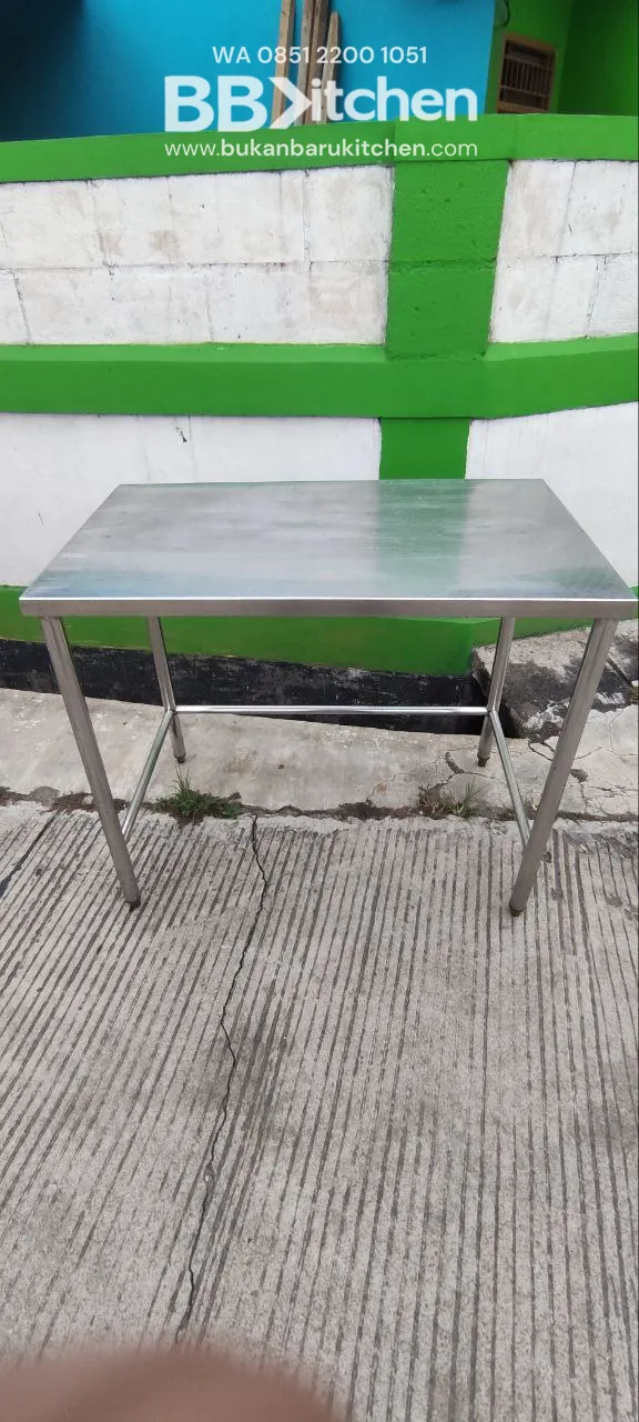 Meja Stainless 1 Susun Ukuran 100x60x85 Bekas