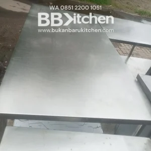 Meja Stainless 2 Susun 178x80x85 cm untuk Dapur Komersial