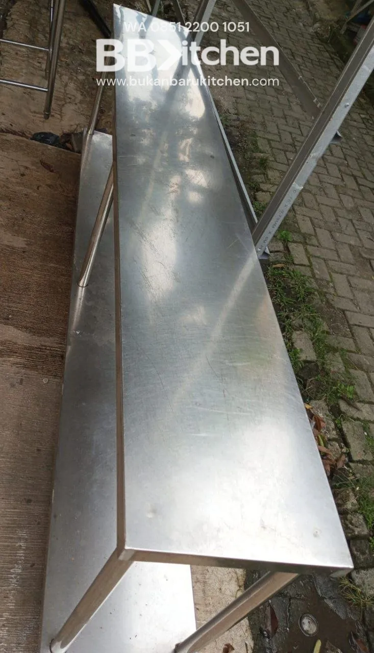 Meja Stainless 2 Susun 254x60x85 cm - Image 2