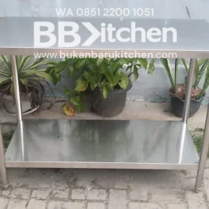 Meja Stainless 2 Susun P 120 x L 60 x T 85 cm
