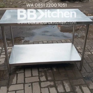 Meja Stainless 2 Susun P 120 x L 60 x T 85 cm