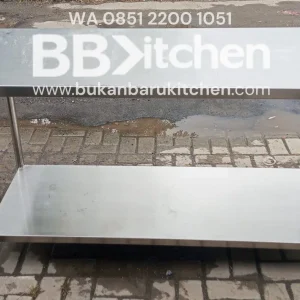 Meja Stainless 2 Susun P 150 x L 60 x T 85 cm