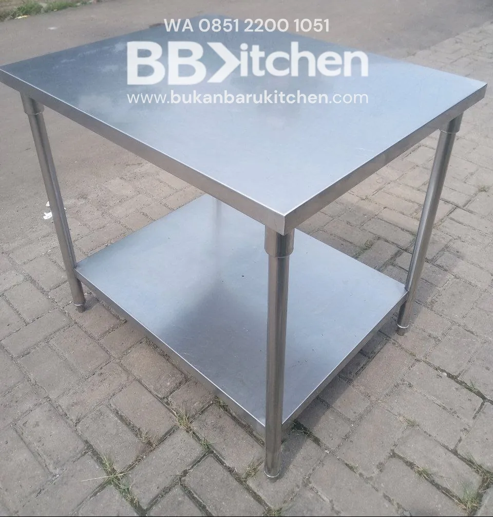Meja Stainless 2 Susun P 95 x L 75 x T 85 cm - Image 3