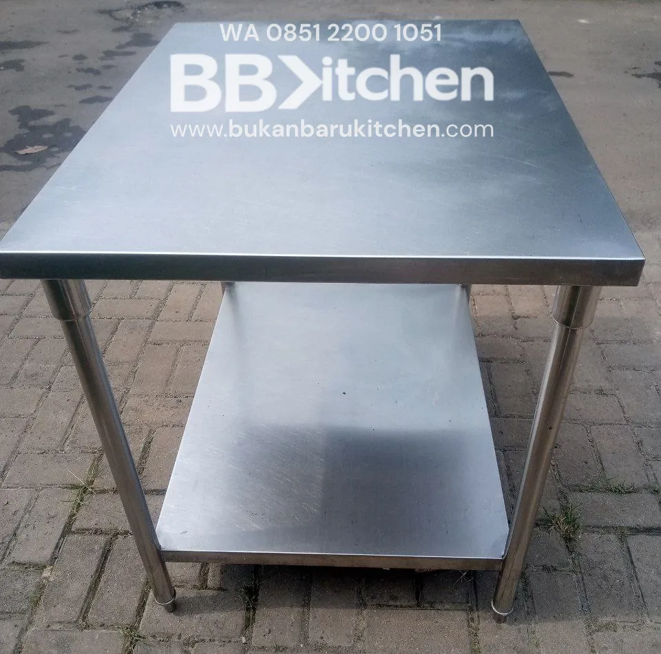 Meja Stainless 2 Susun P 95 x L 75 x T 85 cm