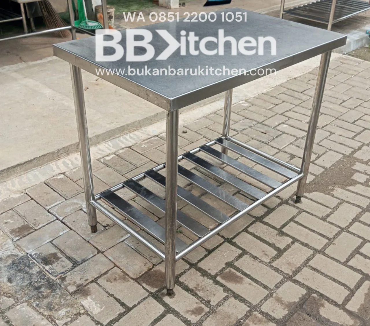 Meja Stainless 2 Susun P 96 x L 60 x T 85 cm - Image 2