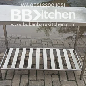 Meja Stainless 2 Susun P120 x L60 x T85 cm