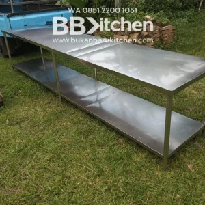 Meja Stainless 2 Susun P350 x 70 x 80 cm