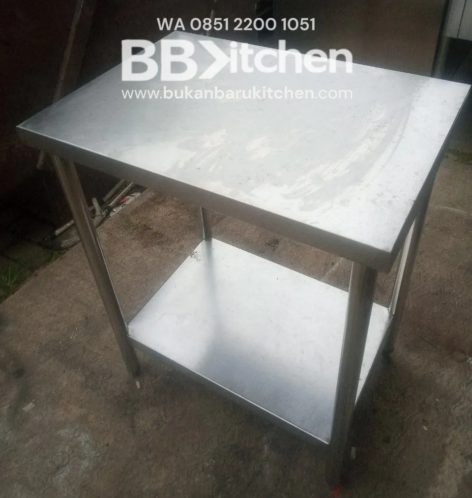 Meja Stainless 2 Susun P70 x L50 x T86 cm - Image 2