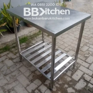 Meja Stainless 2 Susun P80 x L60 x T85 cm