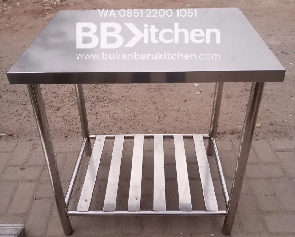 Meja Stainless 2 Susun P80xL60xT82 cm