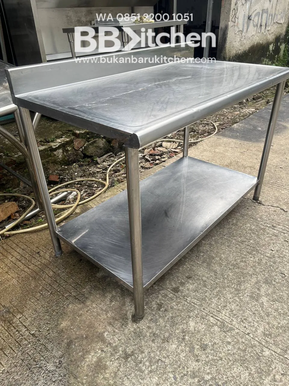 Meja Stainless 2 Susun Ukuran 116x64x79 - Image 2