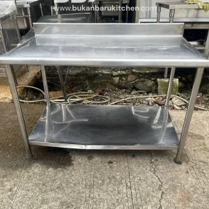 Meja Stainless 2 Susun Ukuran 116x64x79 untuk Dapur Komersial