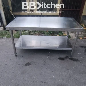 Meja Stainless 2 Susun Ukuran 120x65x65