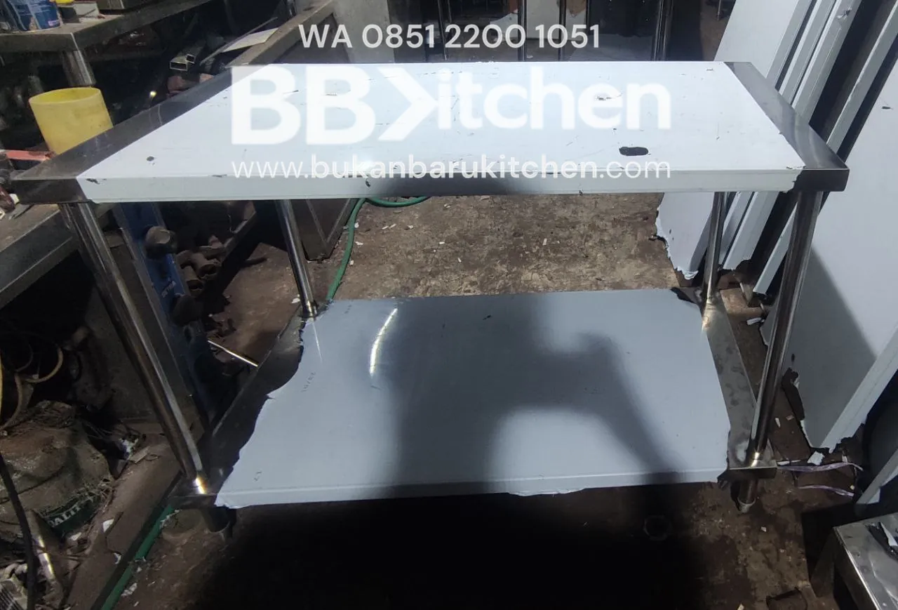 Meja Stainless 2 Susun Ukuran 120x70x85 - Image 2