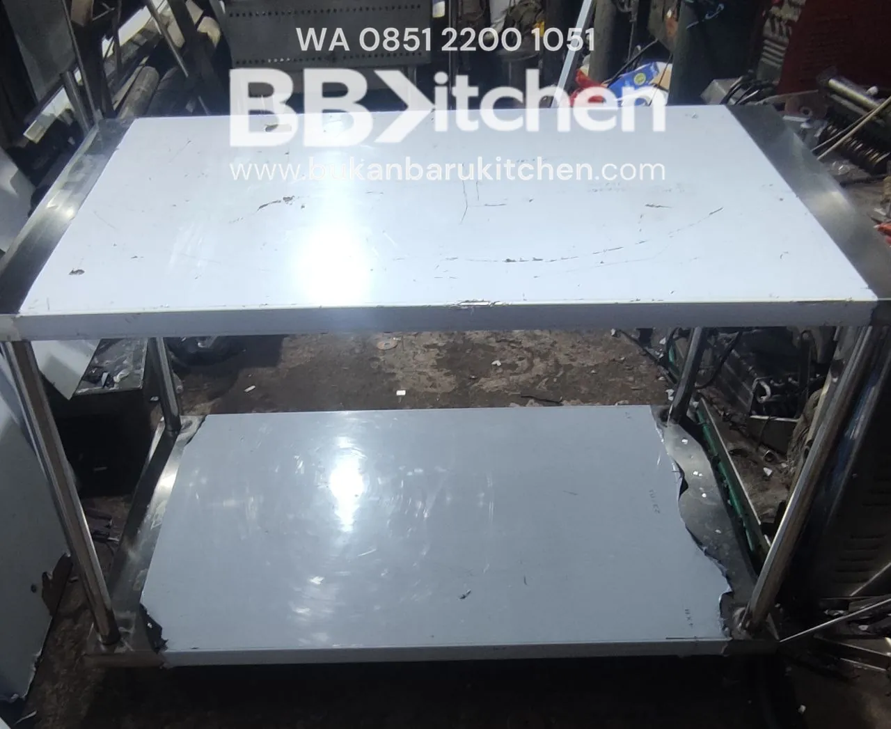 Meja Stainless 2 Susun Ukuran 120x70x85 - Image 3