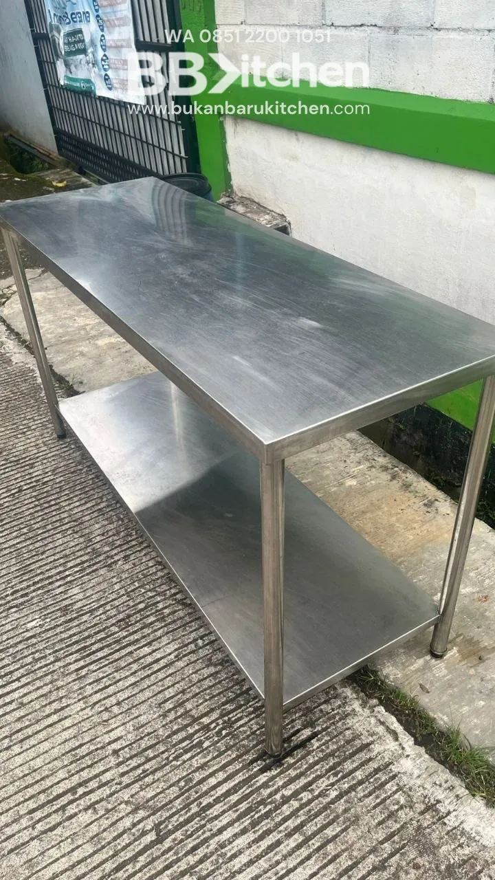Meja Stainless 2 Susun Ukuran 155x55x85 - Image 2