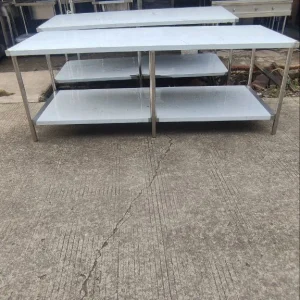 Meja Stainless 2 Susun Ukuran 220x90x85