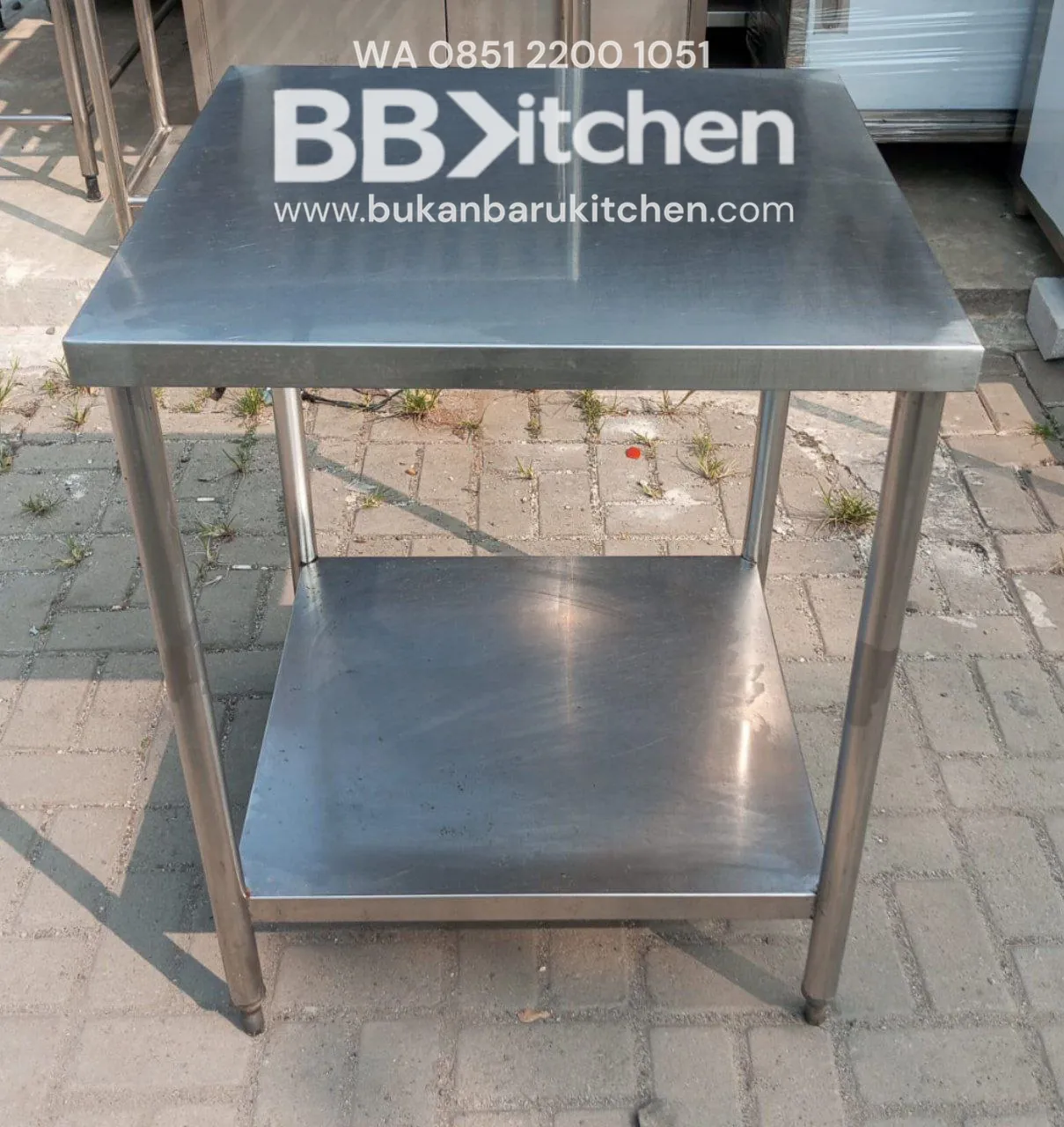 Meja Stainless 2 Susun Ukuran P 70 x T 70 x T 85 cm - Image 4