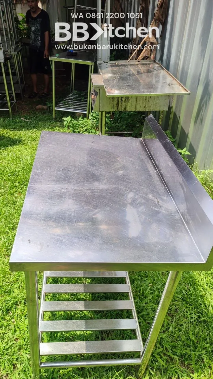 Meja Stainless 2 Susun Ukuran P.95x60x85cm - Image 2