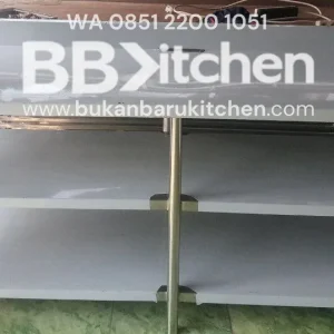 Meja Stainless 3 Susun Custom 200x75x85 cm