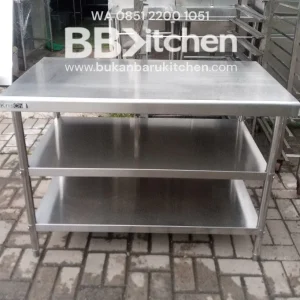 Meja Stainless 3 Susun KrisChef P 120 x L 70 x T 83 cm