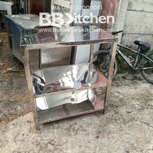 Meja Stainless 3 Susun Ukuran 90x60x100