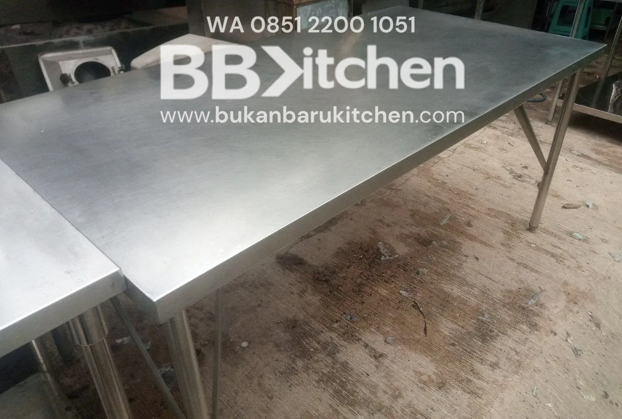 Meja Stainless Steel 1 Susun P 180 x L 90 x T 85 cm - Image 2
