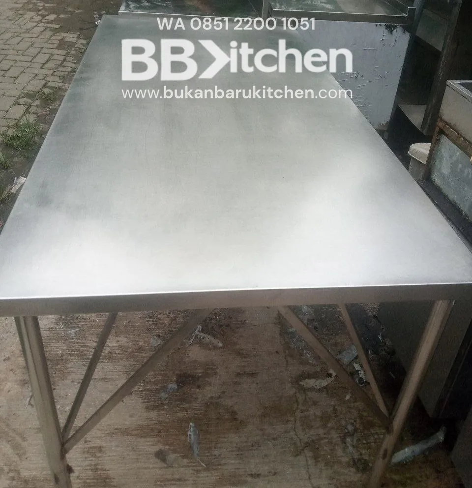 Meja Stainless Steel 1 Susun P 180 x L 90 x T 85 cm