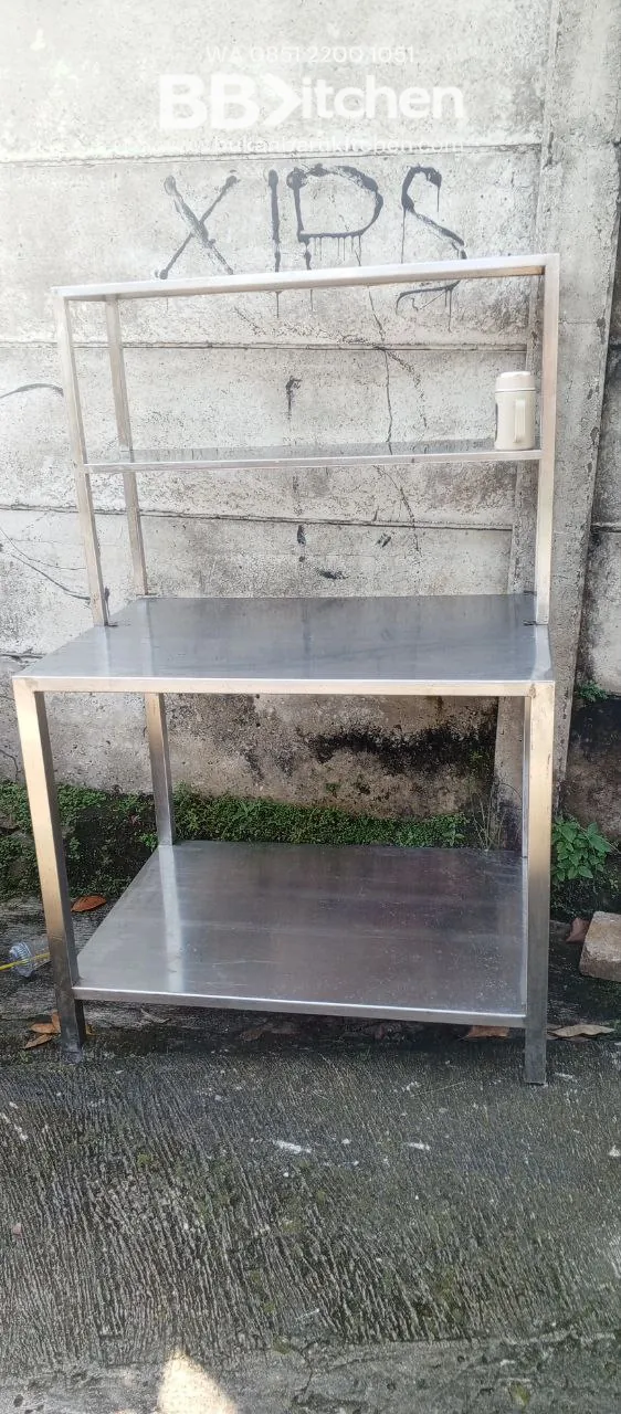Meja Stainless Steel 2 Susun Ukuran 100x70x80 - Image 3